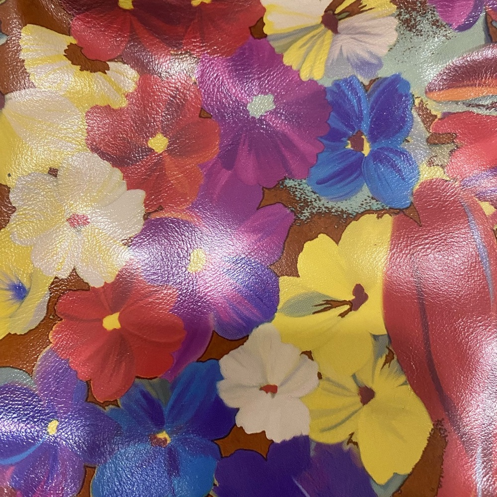 Floral Patterned Leather Accessory